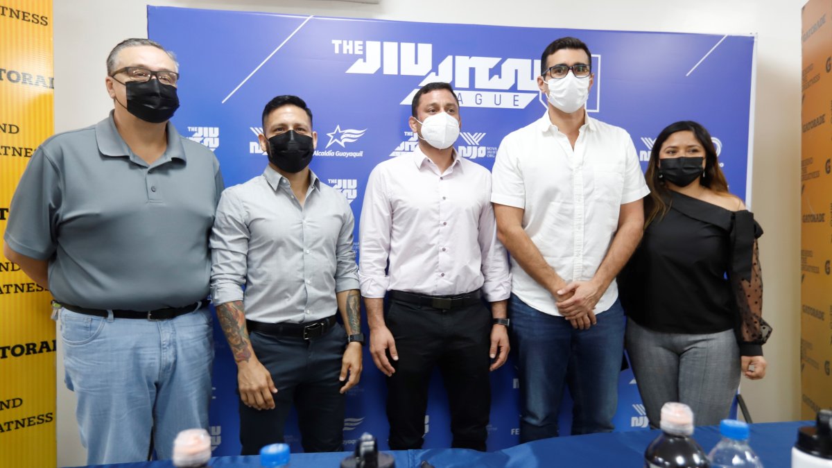 Presentación de 'THE JIU JITSU LEAGUE'. Al evento asistió Andrés Gushmer, consejal de Guayaquil.