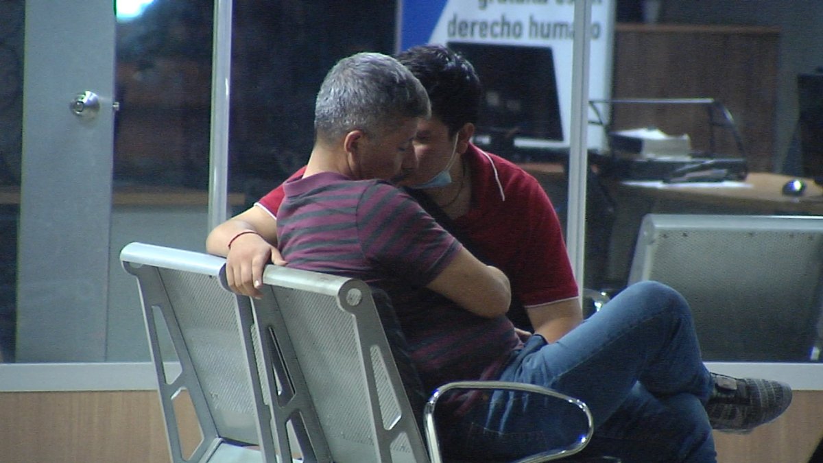 Detención. Momentos después de los hechos de la madrugada de hoy.