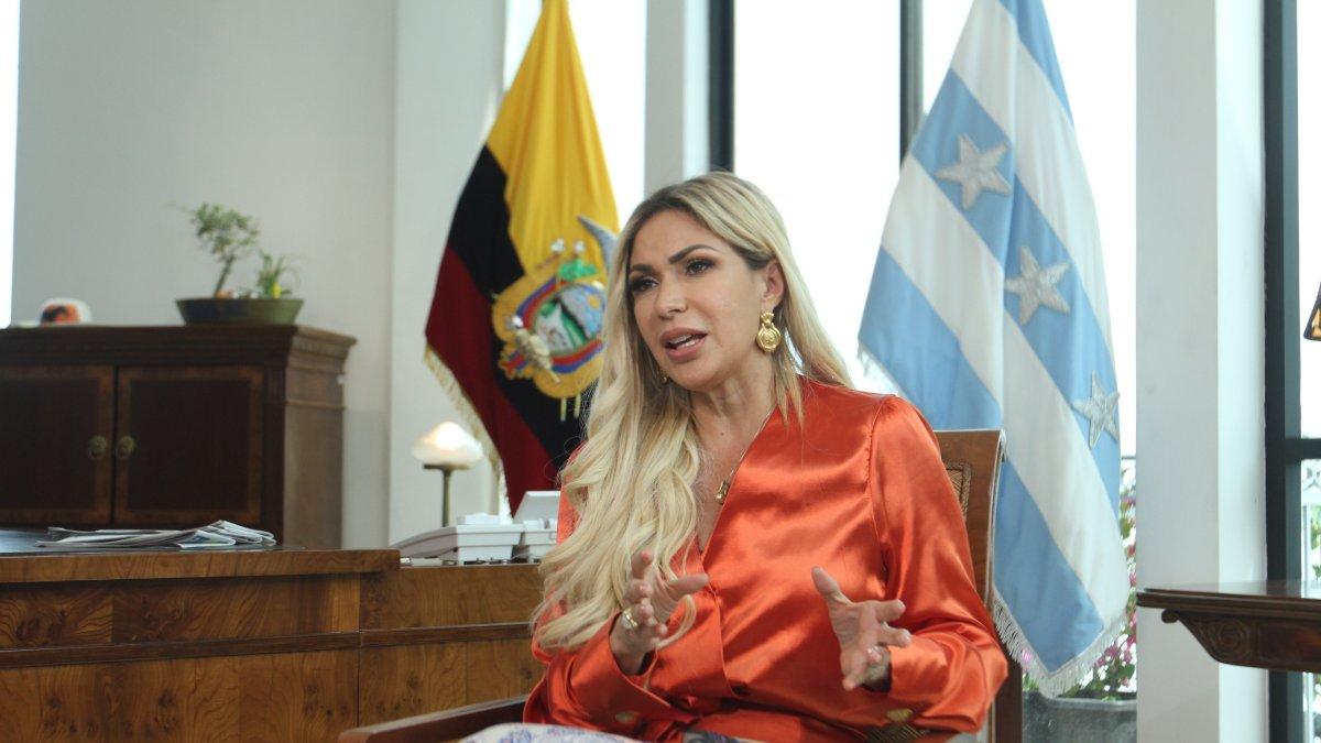 Figura. La prefecta del Guayas durante la entrevista con EXPRESO.