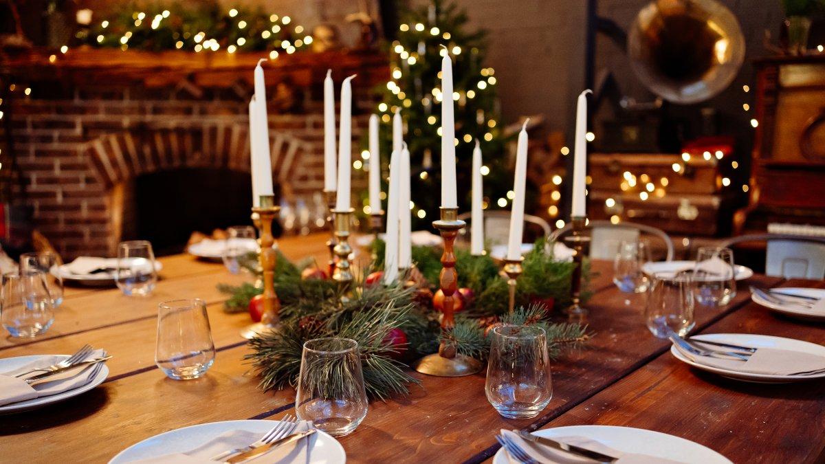 Mesa navideña.