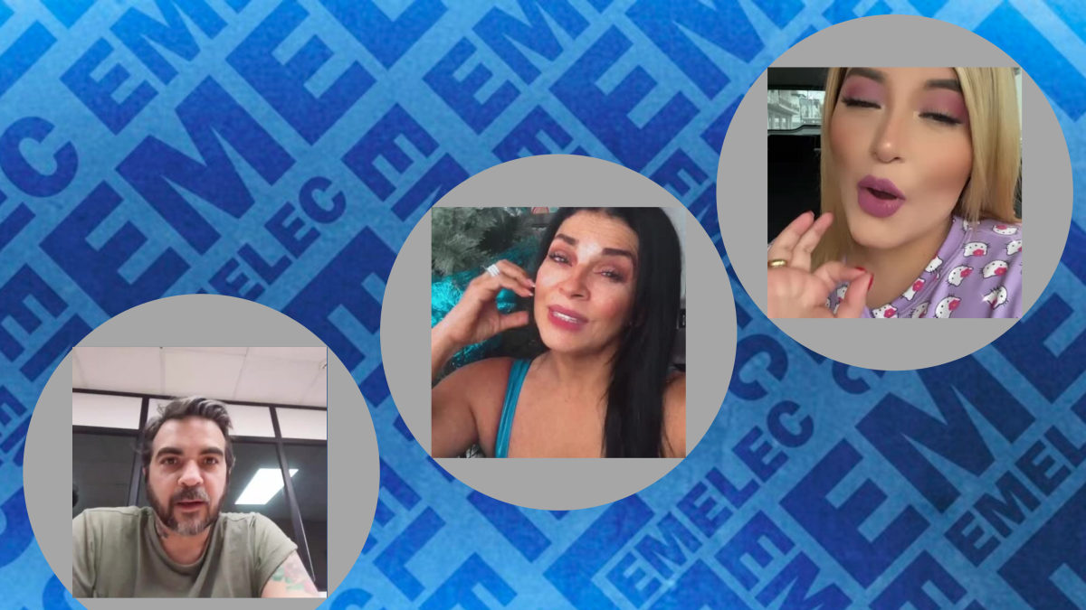 Emelecistas y famosos.