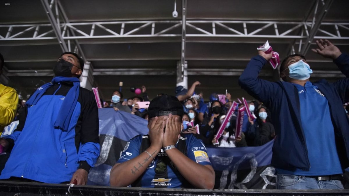 Hinchas de Independiente del Valle.