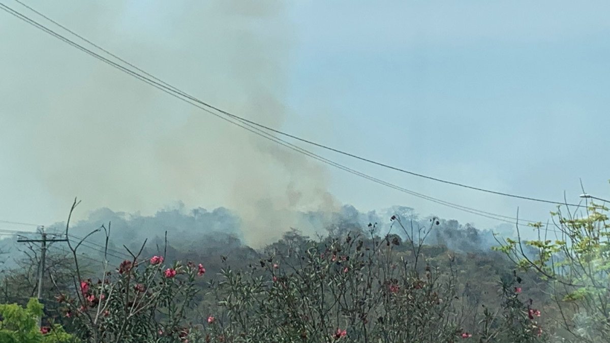 Siniestro. La columna de humo es visible desde ciudadelas aledañas.