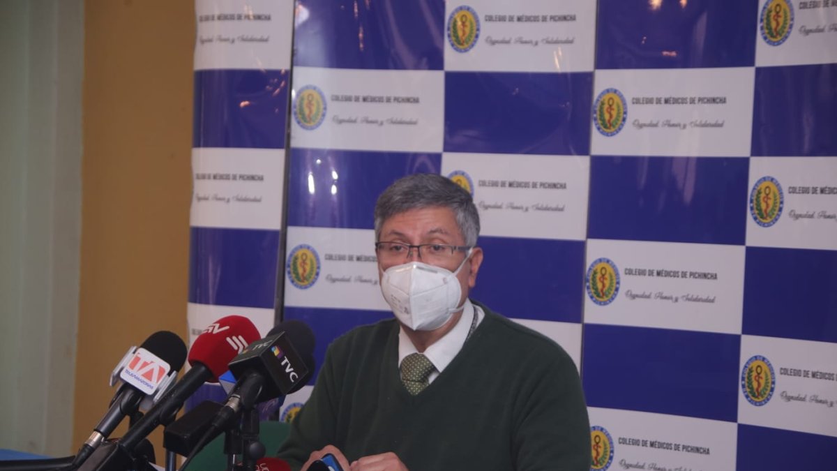 Rueda de prensa del Colegio de Médicos de Pichincha