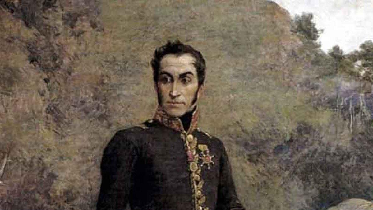 Una de tantas ilustraciones del 'Libertador de América', Simón Bolívar.