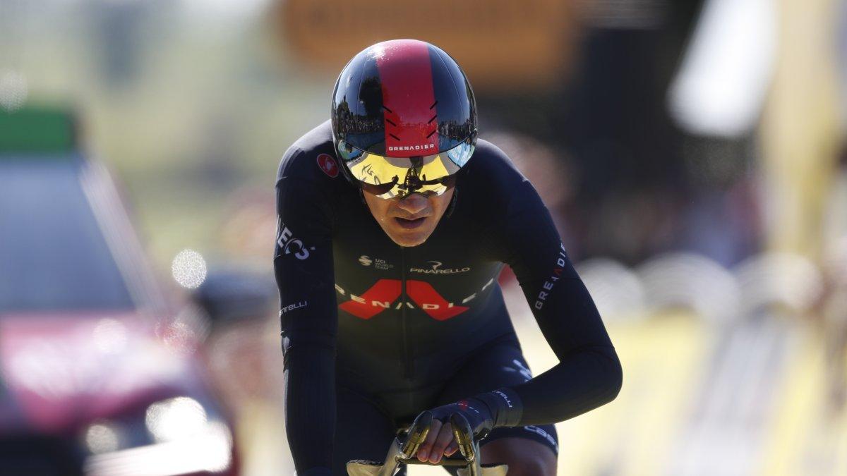 La Locomotora del Carchi era una de las principales figuras de la prueba argentina tras la medalla de oro olímpica y ser el mejor del año del Ineos Grenadiers.