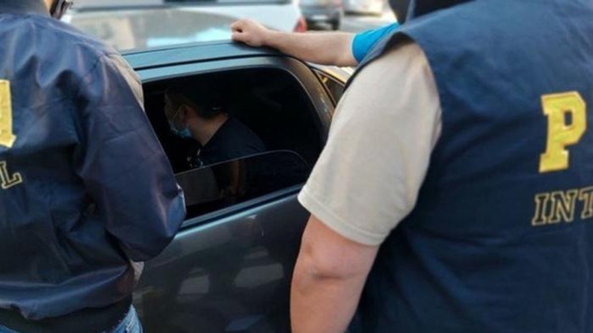 Sebastián Yunda, durante su detención en Argentina, el 1 de diciembre de 2021.