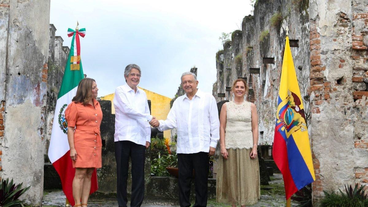 El presidente Lasso visitó a López-Obrador en México, en agosto de 2021.