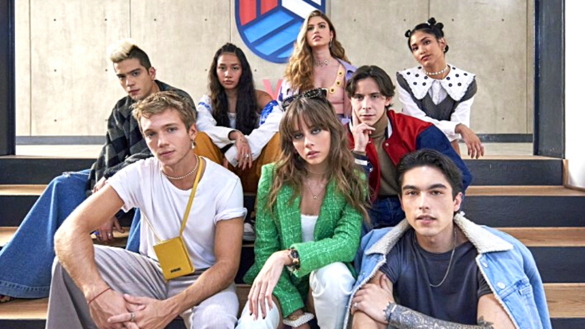 Los ocho protagonistas de Rebelde.