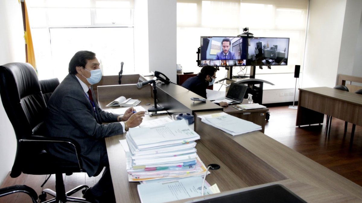 Reunión. Vladimir Jhaya, presidente de la Corte de Pichincha convocará la próxima semana a la elección de su sucesor.