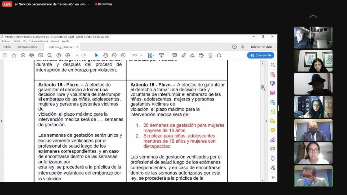 La Comisión de Justicia de la Asamblea Nacional sesionó de manera virtual.