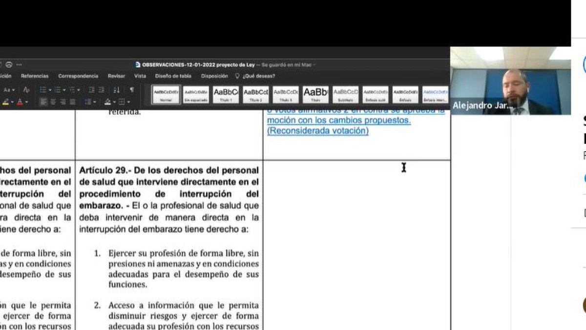 La comisión volvió a sesionar ayer de manera virtual y debatió artículo por artículo.