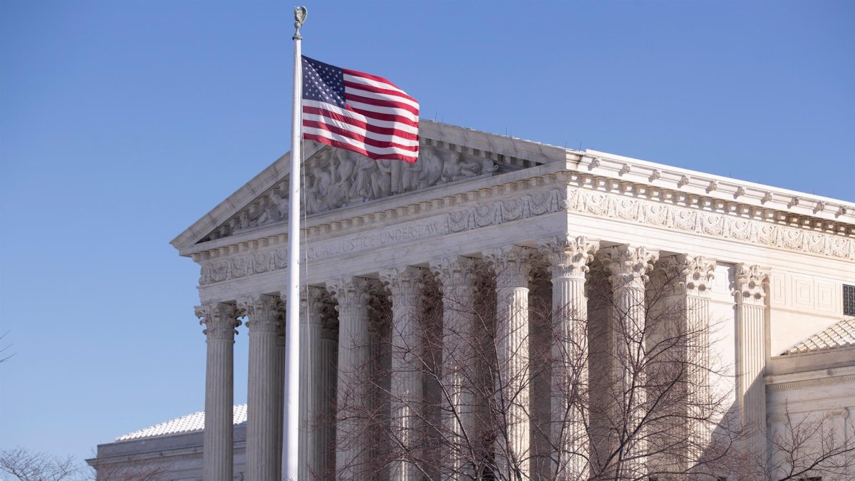 Vista del Tribunal Supremo de EE.UU., el 7 de enero de 2022, durante una jornada en la que la corte analizaba los mandatos de Joe Biden para frenar la covid-19.