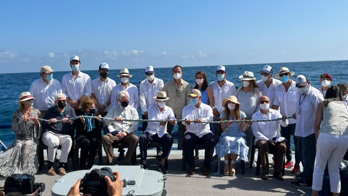 Evento. Guillermo Lasso firmó el decreto ejecutivo que valida la ampliación del área de protección.