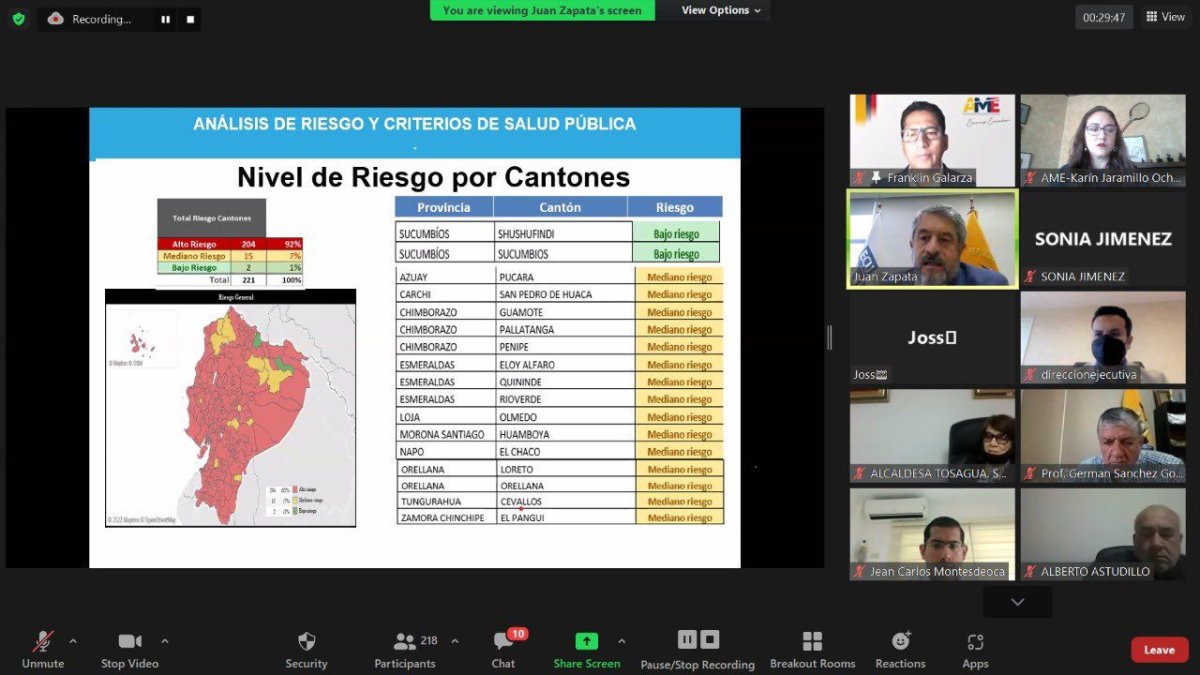 Alcaldes evaluaron las restricciones adoptadas en sus ciudades en una reunión virtual.