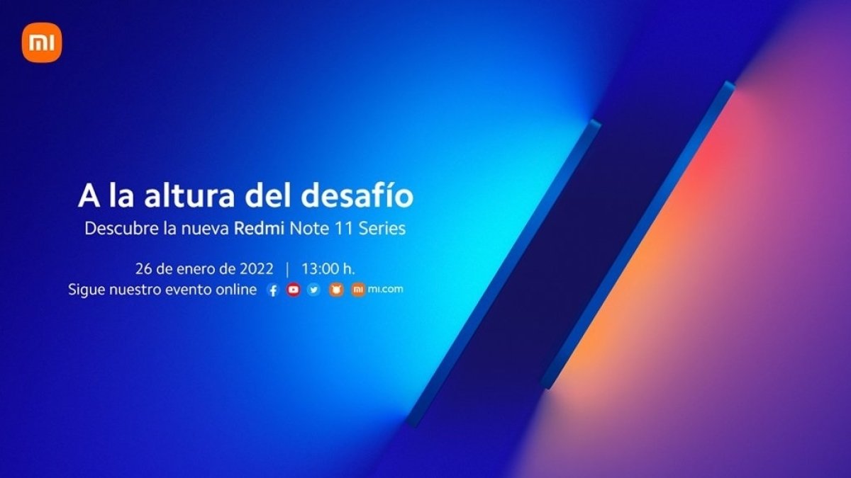 Anuncio de la presentación de la serie Redmi Note 11.