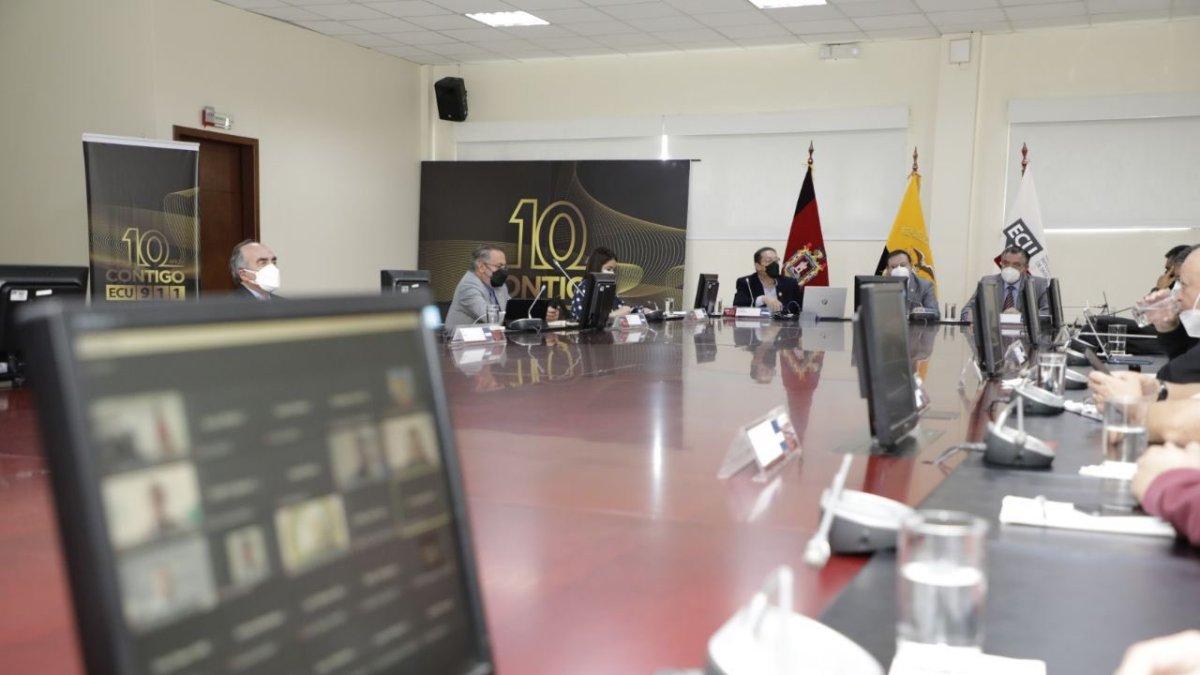 Análisis. Autoridades nacionales se reunieron este miércoles 19 de enero en la sede del ECU-911.