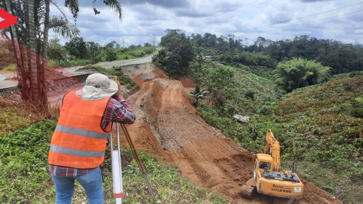 Trabajadores de las contratistas ejecutan diversas tareas, como parte del mantanimiento de la vía.
