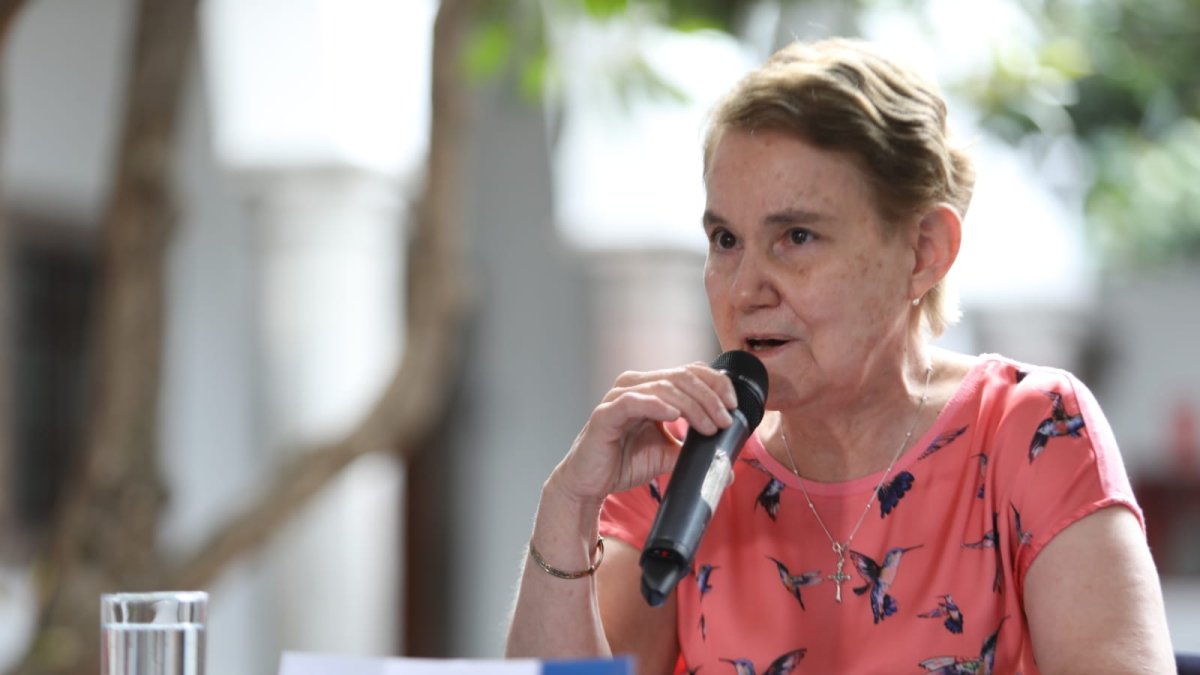 Rueda de prensa a cargo de la ministra de Gobierno, Alexandra Vela, realizada este lunes 24 de enero en Quito.