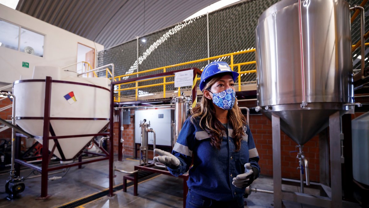 Rubí Guzmán supervisa el mantenimiento de esta innovadora planta de México.