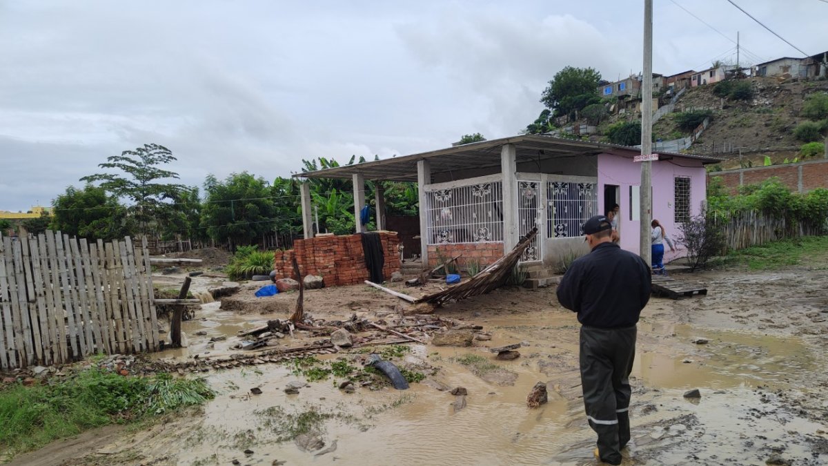 Uno de los barrios afectados por el invierno.