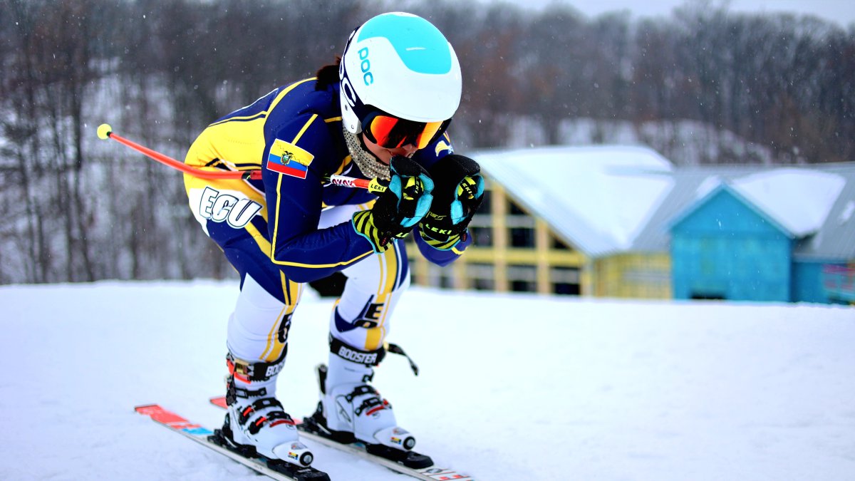 La deportista practicó en Estados Unidos, donde reside. Participará en slalom gigante femenino el 7 de febrero, a las 10:15 de China (21:15 de Ecuador del 6).