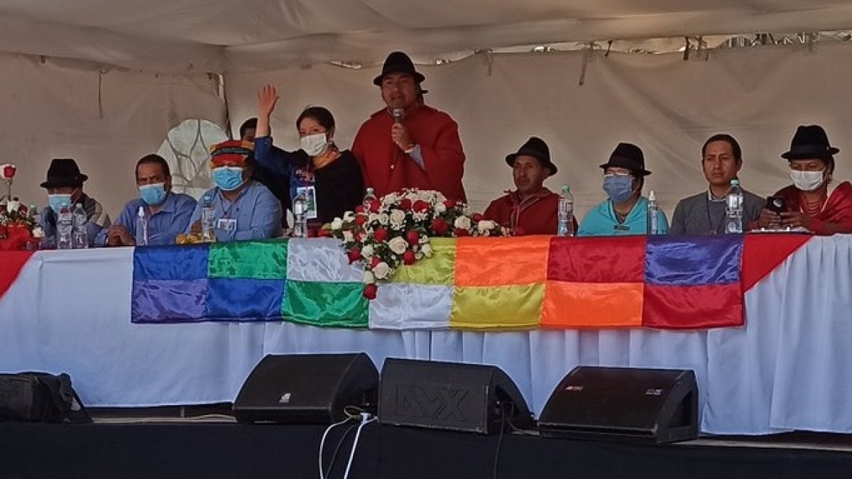 El presidente de la Conaie estuvo este fin se semana posesionando oficialmente a la nueva directiva del Movimiento Indígena de Cotopaxi, encabezado por Andrés Ayala.