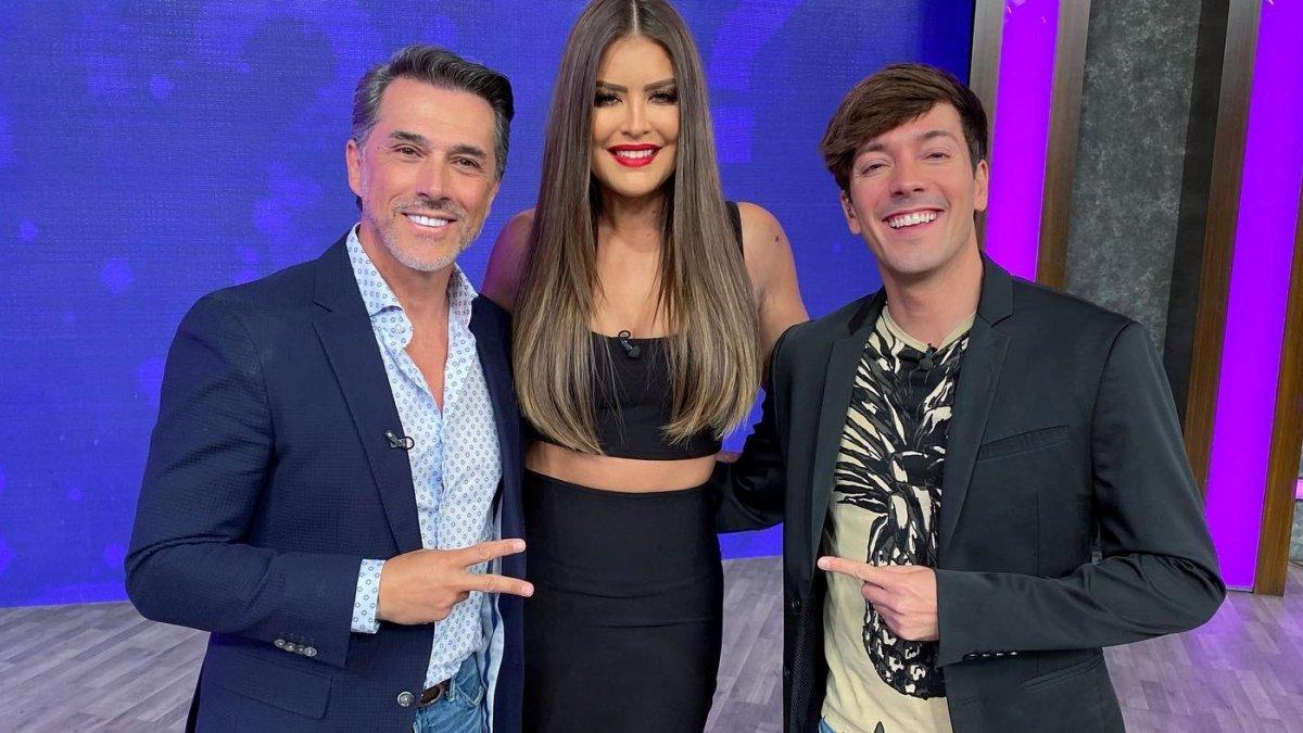 Vanessa con Sergio Mayer en 'Venga la alegría'.