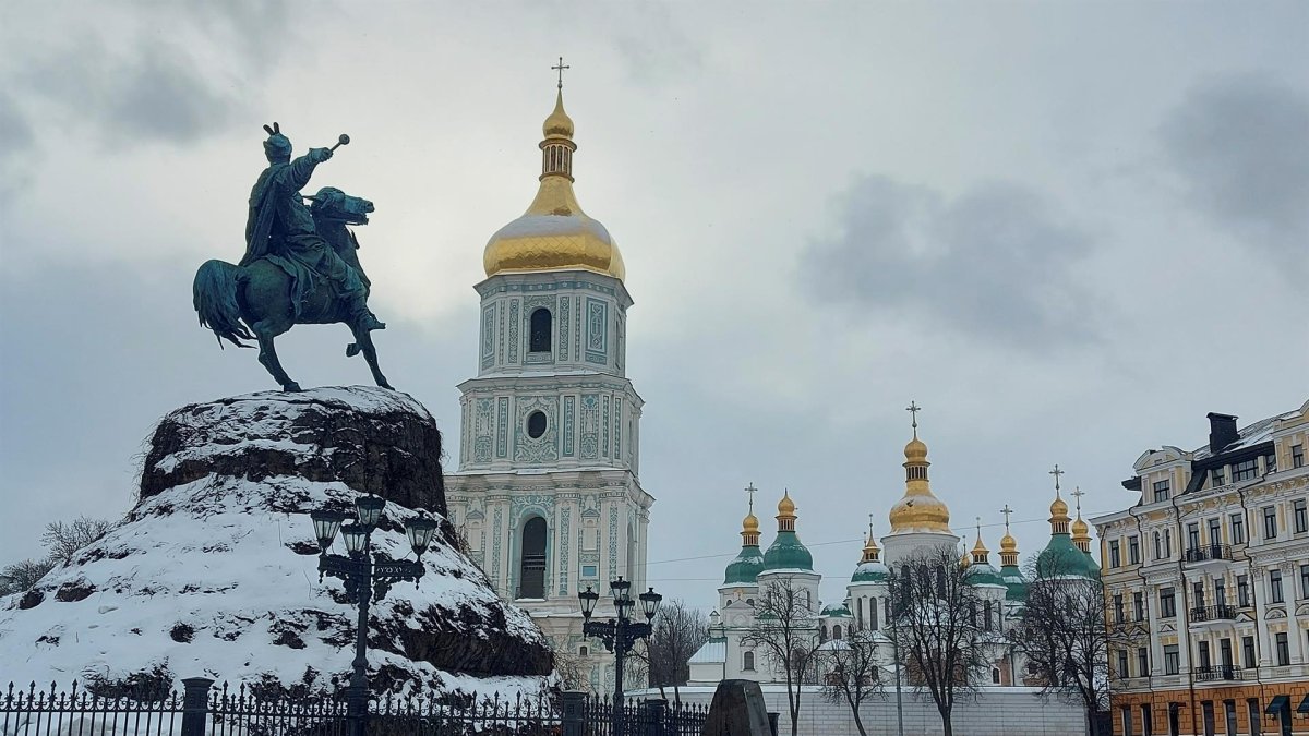 Fotografía del centro de Kiev (Ucrania), este lunes.