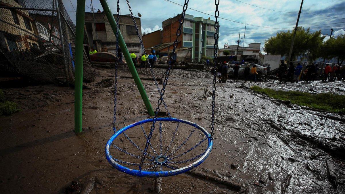 Un paisaje desolador quedó en el sector La Gasca luego del fuerte aluvión.