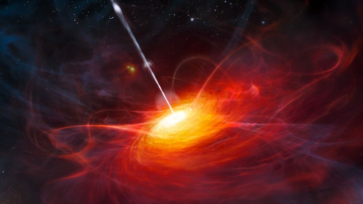 Impresión artística del cuásar ULAS J1120+0641