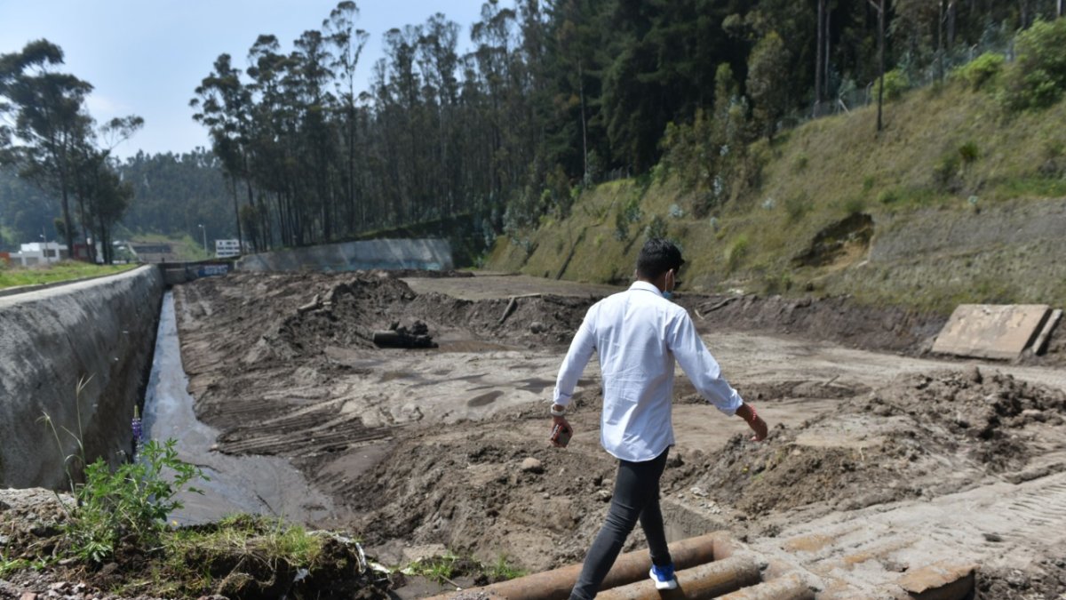 Colector de la quebrada San Isidro, espacio donde se concentra el material que desciende.