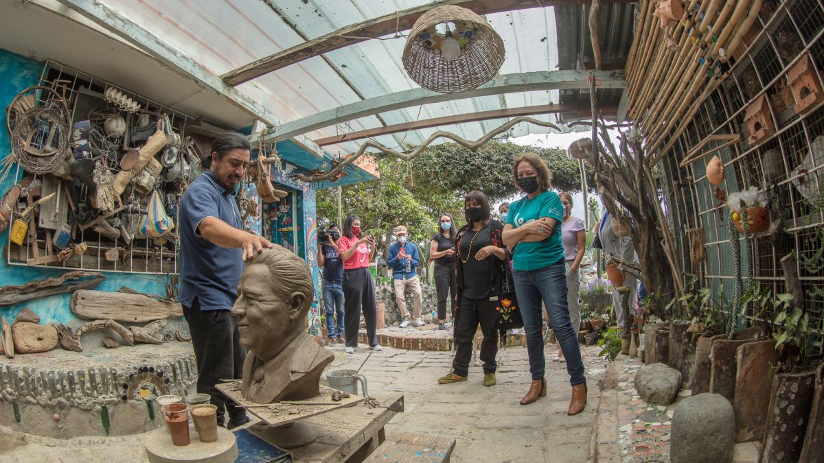 Actividades. En la casa museo se dictan talleres de escultura y pintura.