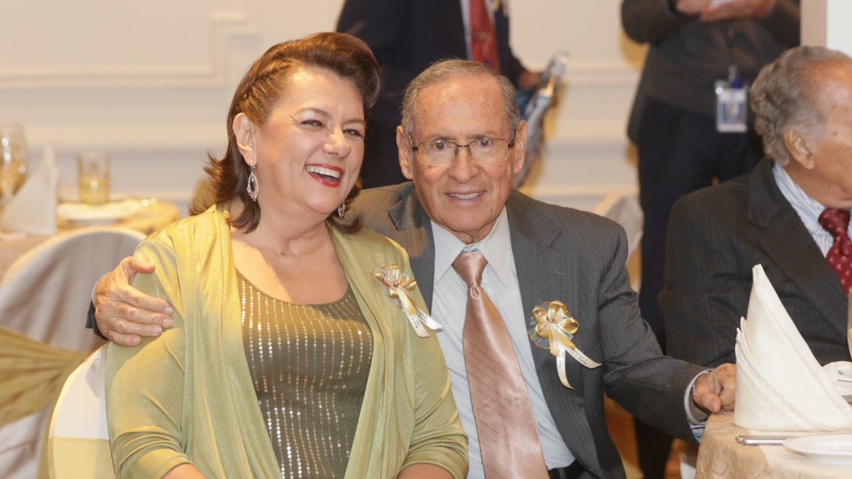 Mariquita Noboa junto a su esposo Óscar Bonilla, con quien procreó dos hijos.