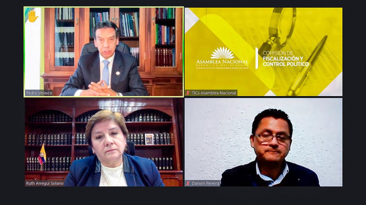 La superintendenta compareció de manera virtual a presentar sus alegatos a la mesa legislativa.