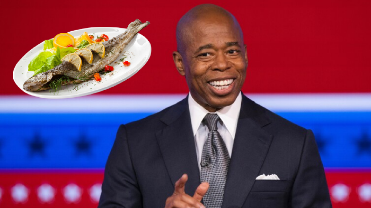 Eric Adams incluye pescado en su dieta vegana o al menos no lo ha desmentido.