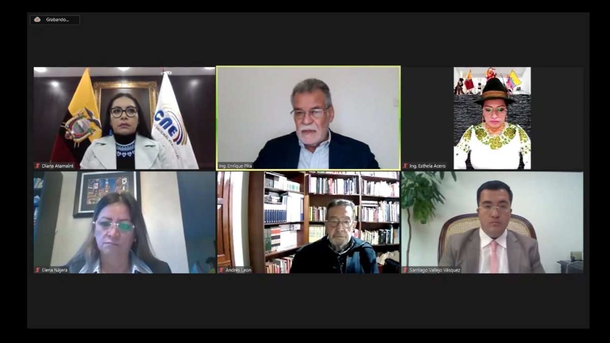 Los cinco integrantes del CNE que estuvieron en la sesión virtual de este 7 de febrero aprobaron el calendario.