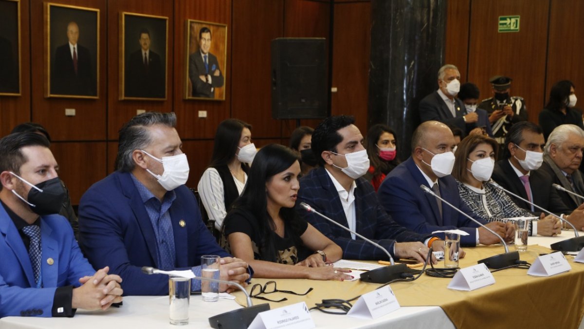 Siete legisladores se presentaron hoy junto a Guillermo Herrera y Xavier Hervas para explicar su postura sobre la normativa.