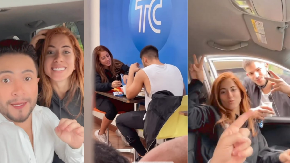 Jorge Heredia junto a sus compañeros Renier Izquierdo y Antonella Moscoso.