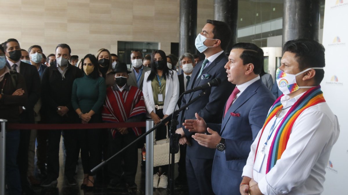 Pedido. Un grupo de asambleístas pide que se acelere el pedido de juicio político contra la mayoría del CPCCS.