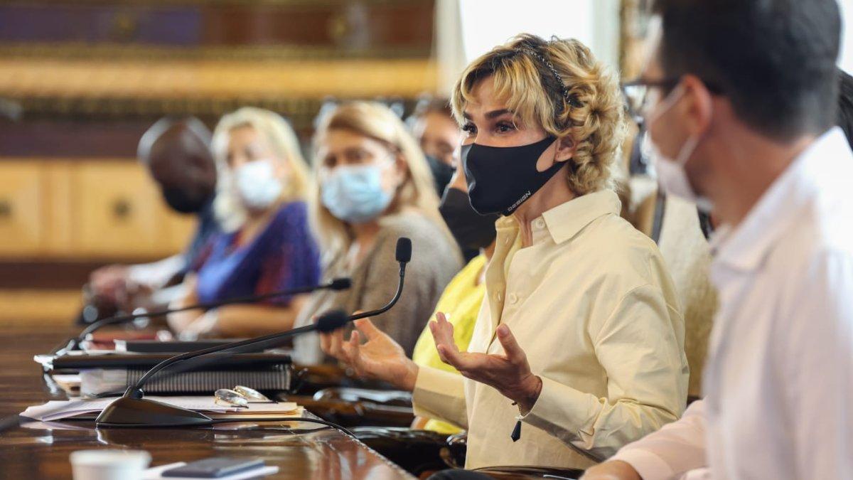 La alcaldesa Cynthia Viteri, en la Asamblea Cantonal de Participación Ciudadana de Guayaquil.
