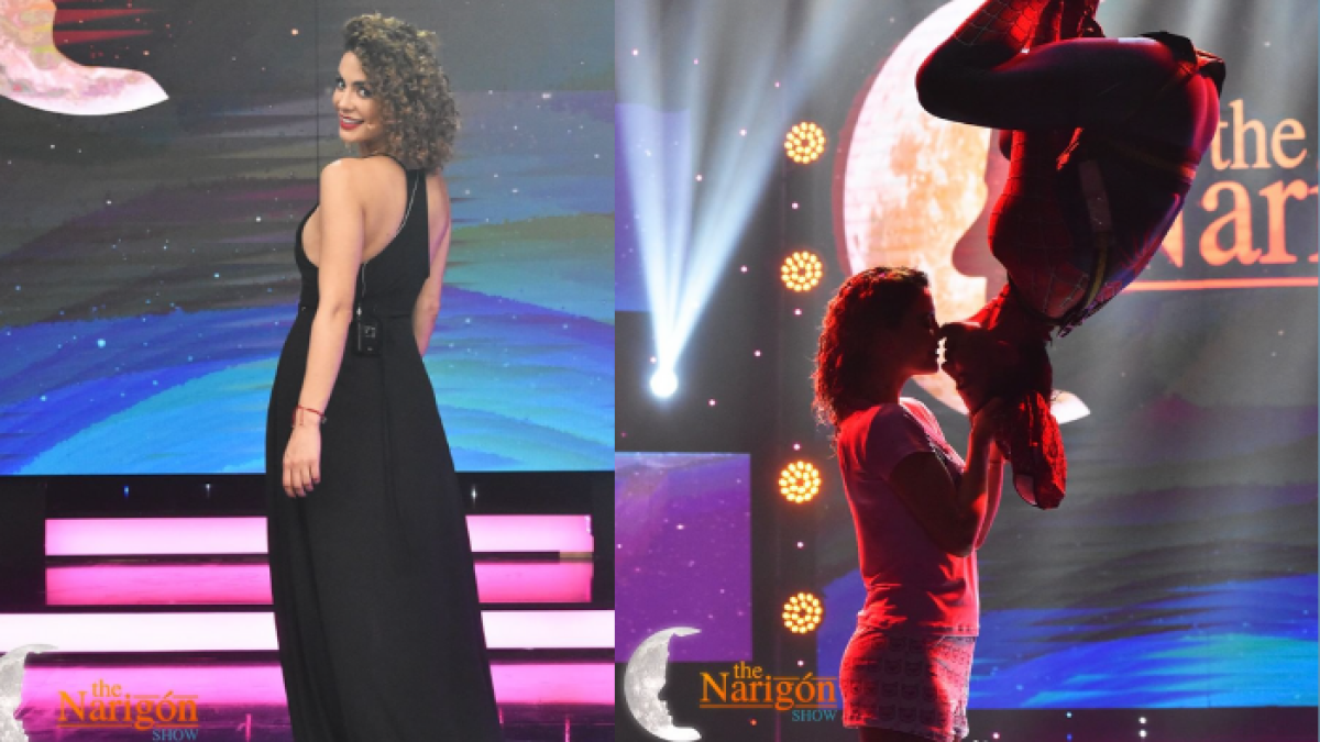 Mare Cevallos en el programa The Narigón Show.