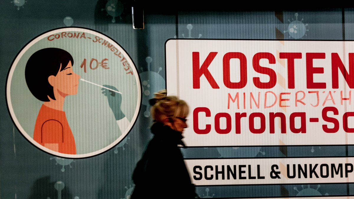 Un centro de test Covid, en Alemania, en una fotografía de archivo.