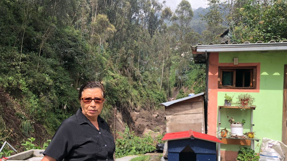 Damnificada. María Susana Pozo cuenta que desde la lavandería de su casa pudo observar el origen del desastre natural. Su casa corre peligro.