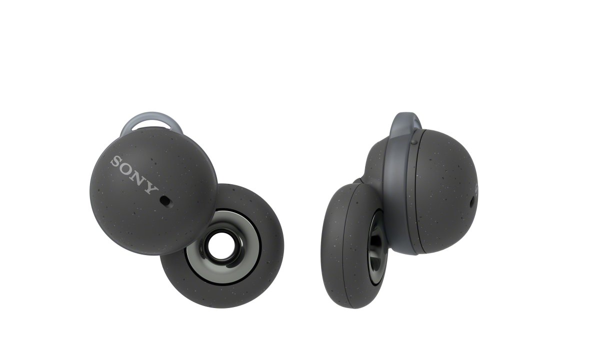 Auriculares LinkBuds con diseño en forma de anillo abierto.