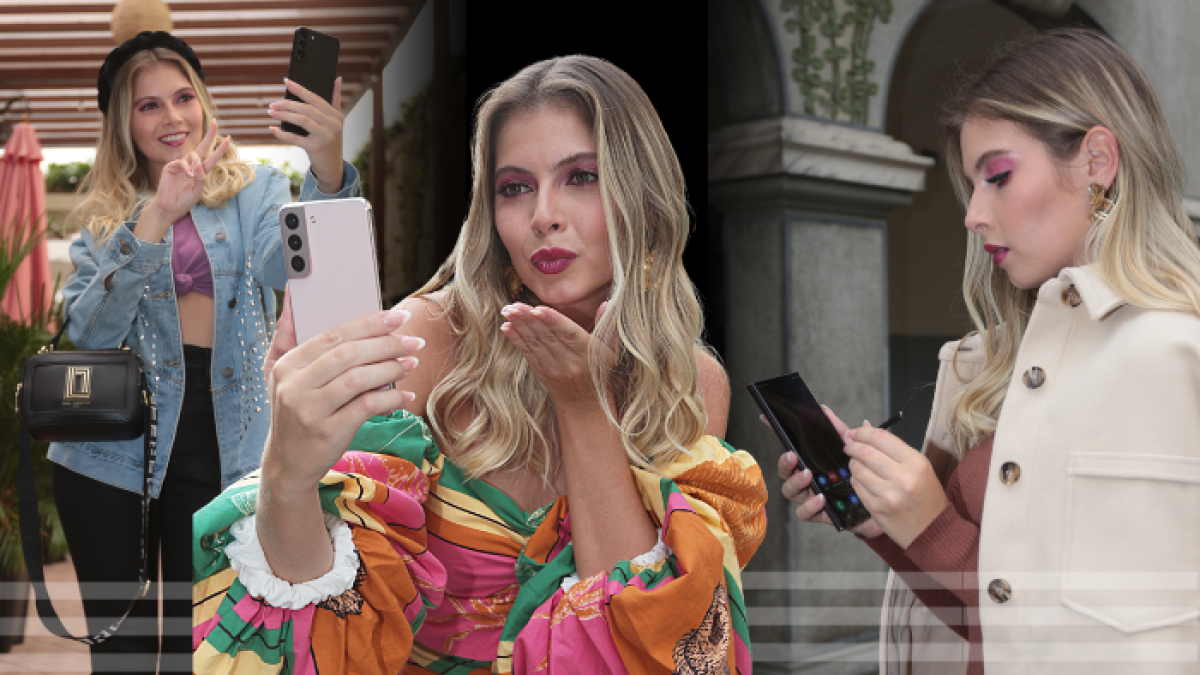 En la foto: Galaxy S22+, Galaxy S22 (base) y Galaxy S22 Ultra.