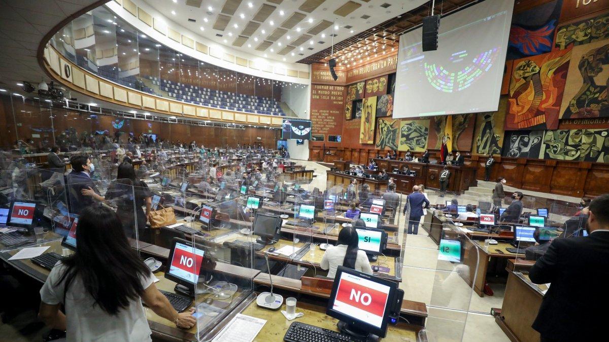 Votación. La La Asamblea tendrá 30 días para tratar las recomendaciones del presidente Lasso.