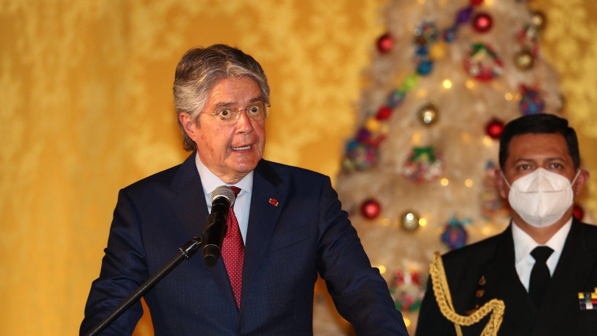 Fotografía de archivo en la que se registró al presidente de Ecuador, Guillermo Lasso, en Quito (Ecuador).