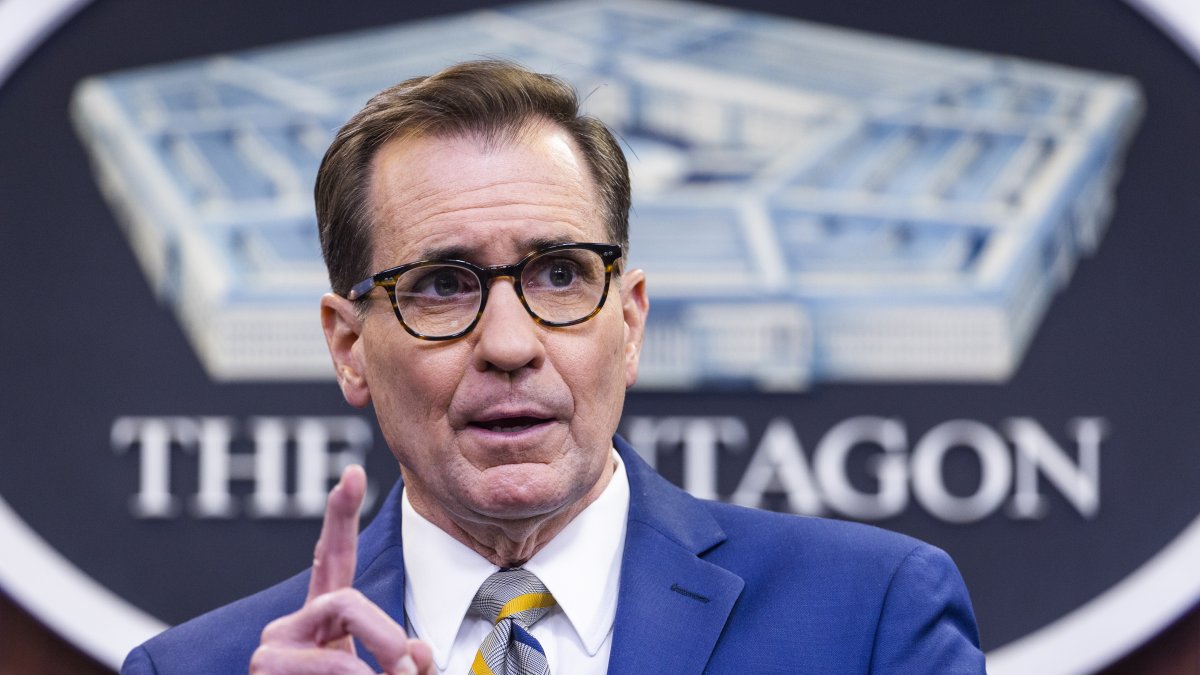 Fotografía de archivo, tomada el pasado 14 de febrero, en la que se registró al portavoz del Pentágono, John Kirby, en Arlington