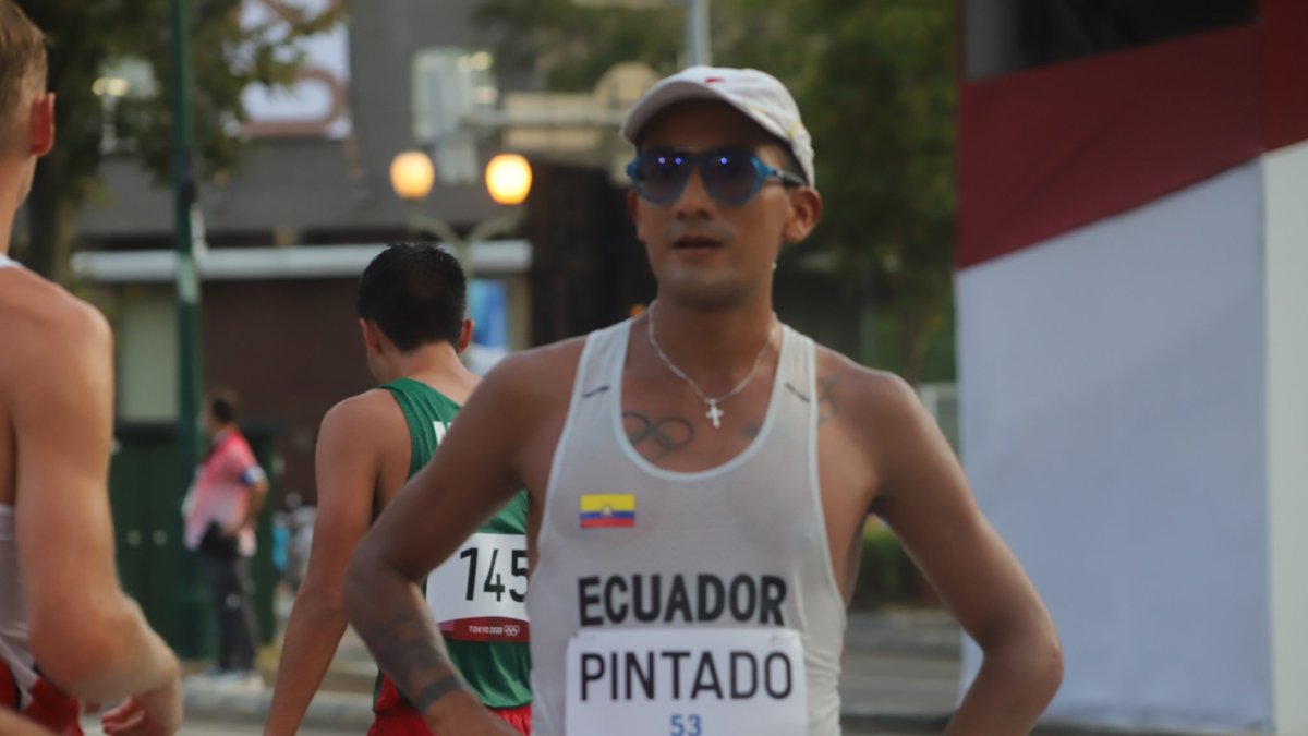Daniel Pintado, marchista nacional, terminó la competencia en cuarto lugar.